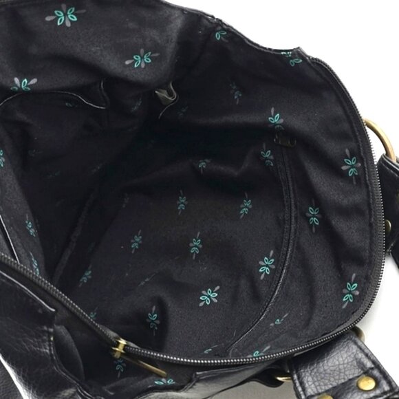 Loungefly Sugar Skull Day of the Dead Large Black Faux Leather Bag Pink Gold - Picture 13 of 16